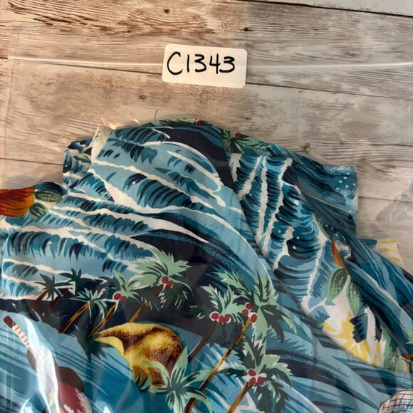 Vtg The Hawaiian Original Maxi Dress Small Blue Floral Aloha Resort Cruise AOP - Picture 8 of 8